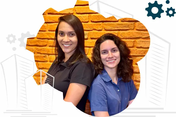 Tamires Sousa - Cofundadora e Engenheira Civil - Gabriella Gaião - Cofundadora e Auxiliar Técnica - TAGA Engenharia e Consultoria LTDA